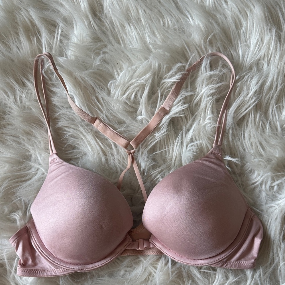 Victoria's Secret front closure racer back Blush Pink Bra